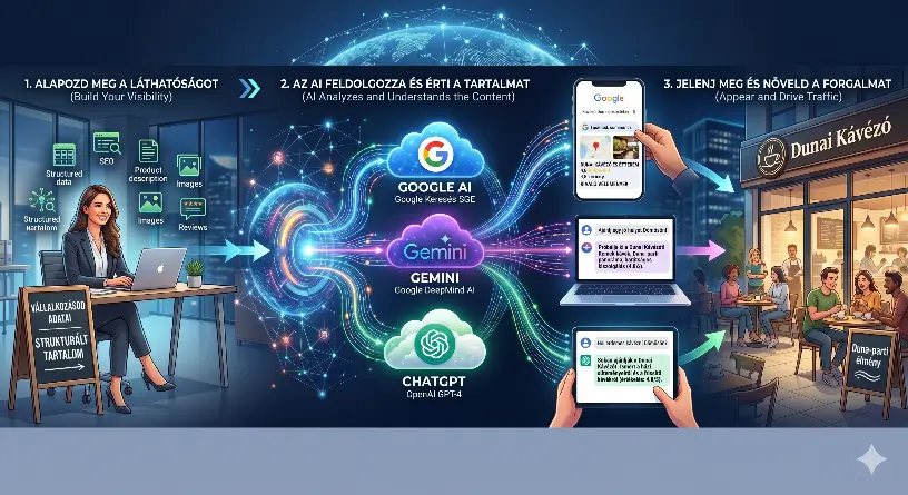 Hogyan jelenjen meg vállalkozásod a Google AI, a Gemini és a ChatGPT válaszaiban? Hogyan jelenjen meg vállalkozásod a Google AI, a Gemini és a ChatGPT válaszaiban?