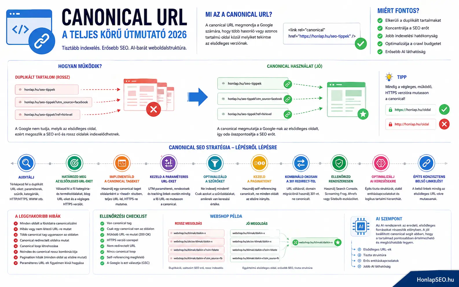 Canonical URL használata