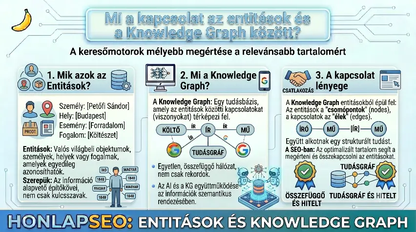 Mi a kapcsolat az entitások és a Knowledge Graph között?
