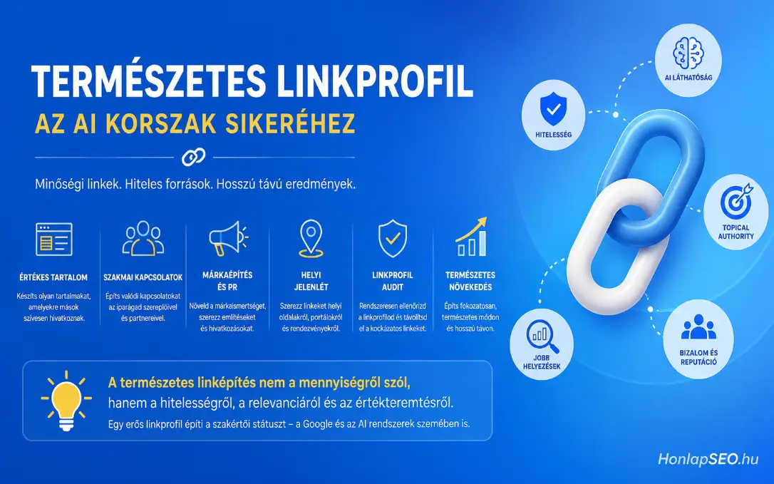 Természetes linkprofil kialakítása
