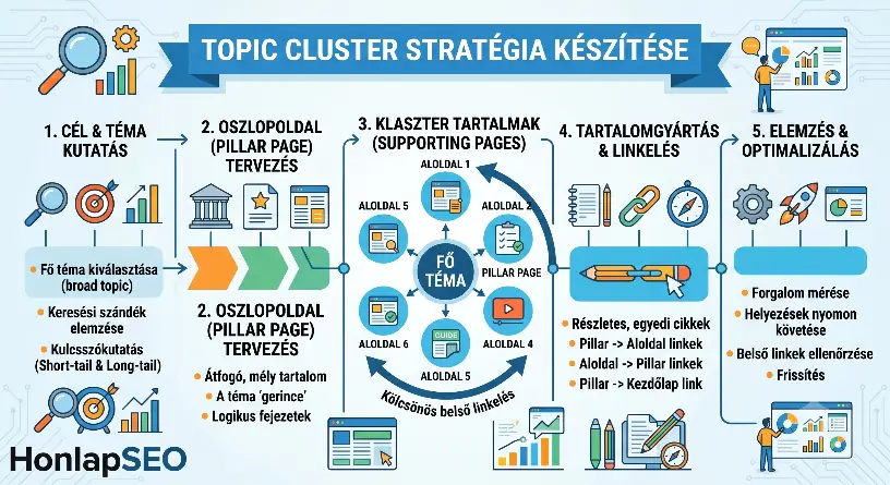 Topic cluster stratégia készítése