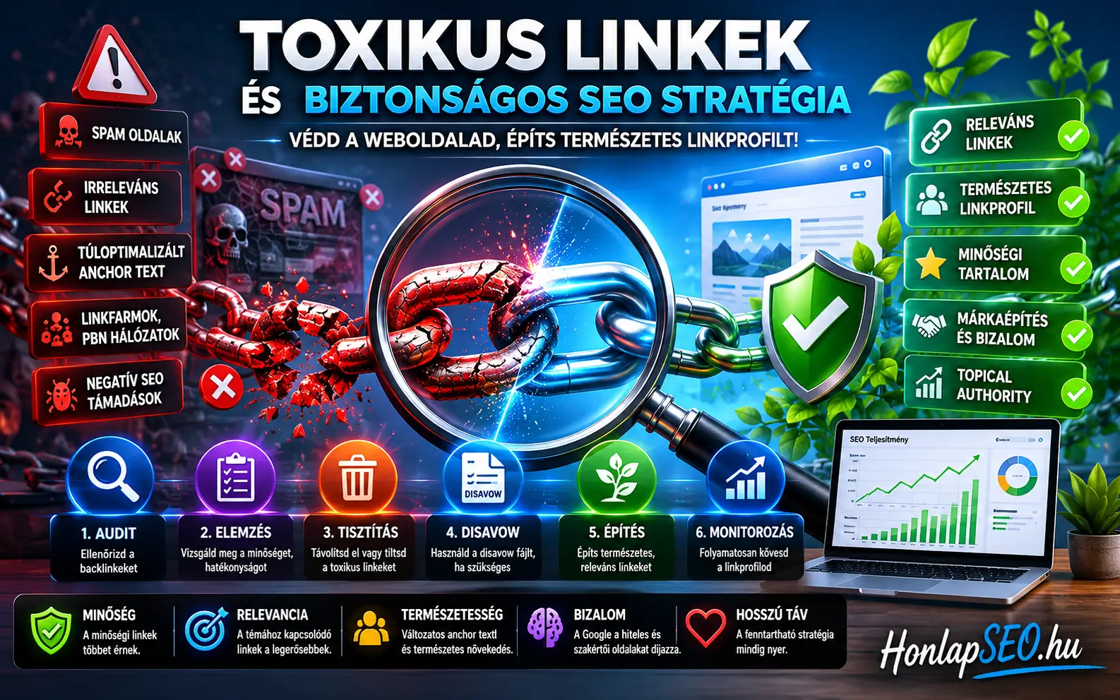 Toxikus linkek felismerése