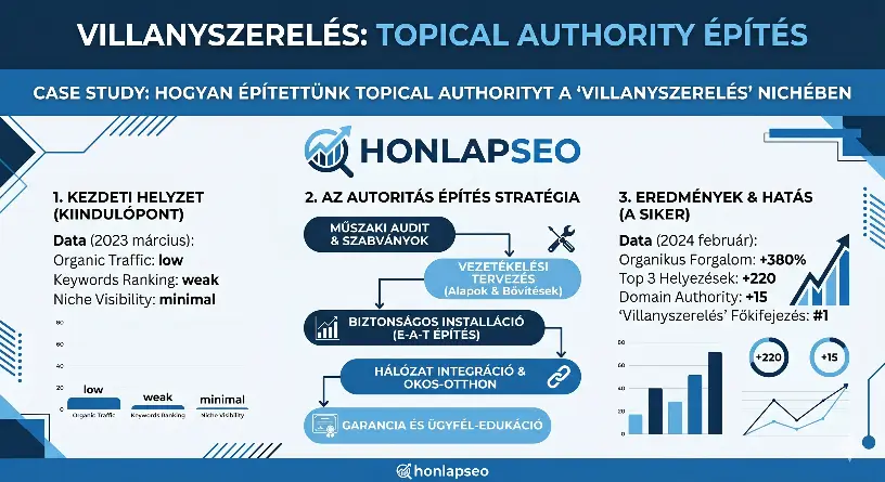 Topical authority építés esettanulmány - Villanyszerelés