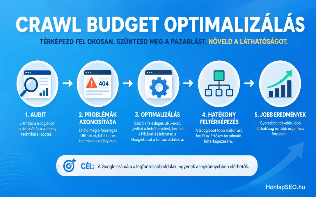 Crawl budget jelentése és optimalizálása
